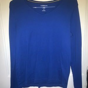 Blue long sleeve blouse
